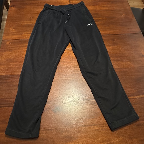 PUMA Black Fleece Sweatpants Men's M Joggers Style 838434 Elastic‎ Waist - Picture 1 of 9
